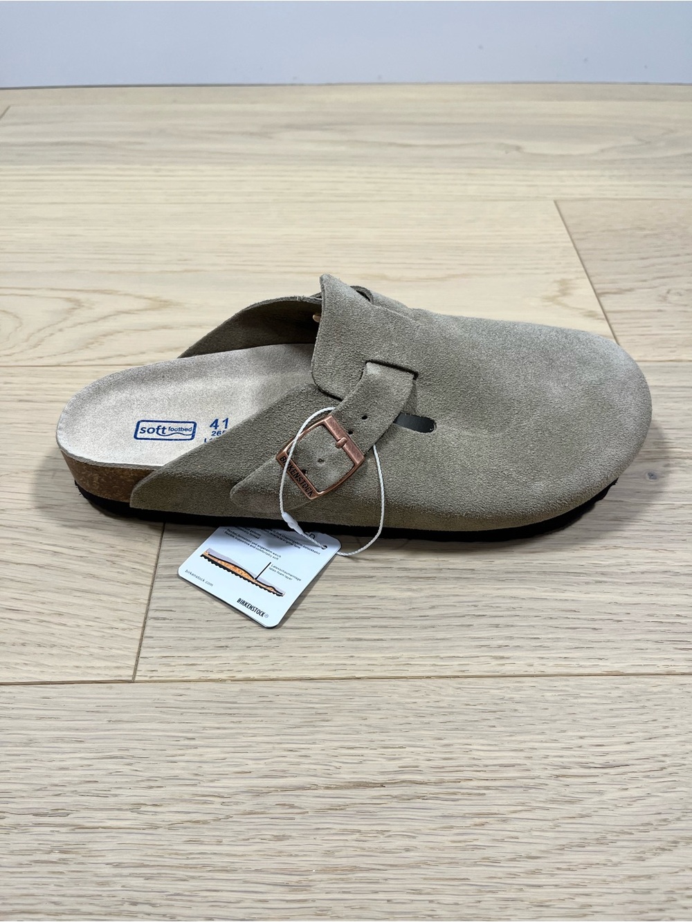 Birkenstock Boston BS Taupe Suede Clogs Size 41, 42, 43 NWT - Picture 5 of 5